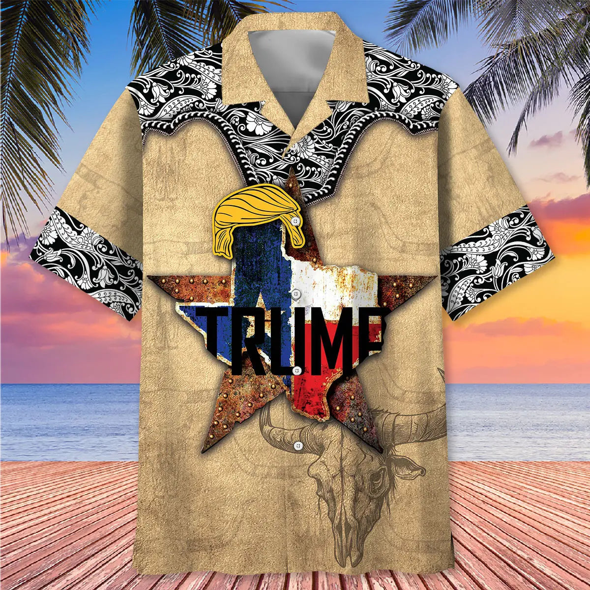 Texas Lone Star Hawaiian Shirt For Resort Escape, Seasonal Celebration, And Relaxed Summer Style