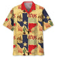 Texas State Vintage Custom Name Hawaiian Shirt For Summer Road Trip, Tropical Holiday, And Comfortable Travel Wear