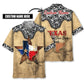 Texas The Lone Star State Custom Name Hawaiian Shirt For Outdoor Event, Warm Weather Outing, And Coastal Casual Wear