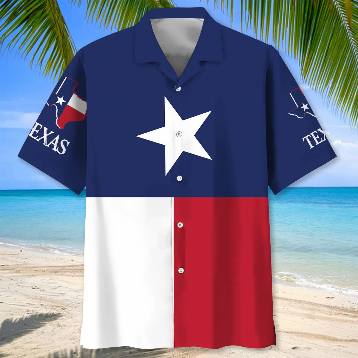 Texas Heritage Hawaiian Shirt For Resort Trips, Coastal Parties, And Warm Weather Style