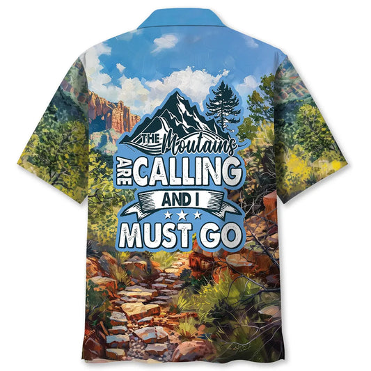 Mountain Adventure Hawaiian Shirt For Beach Travel, Cruise Journey, And Daily Summer Wear