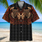 Vintage Tiger Hawaiian Shirt For Summer Vacation, Beach Travel, And Casual Wear