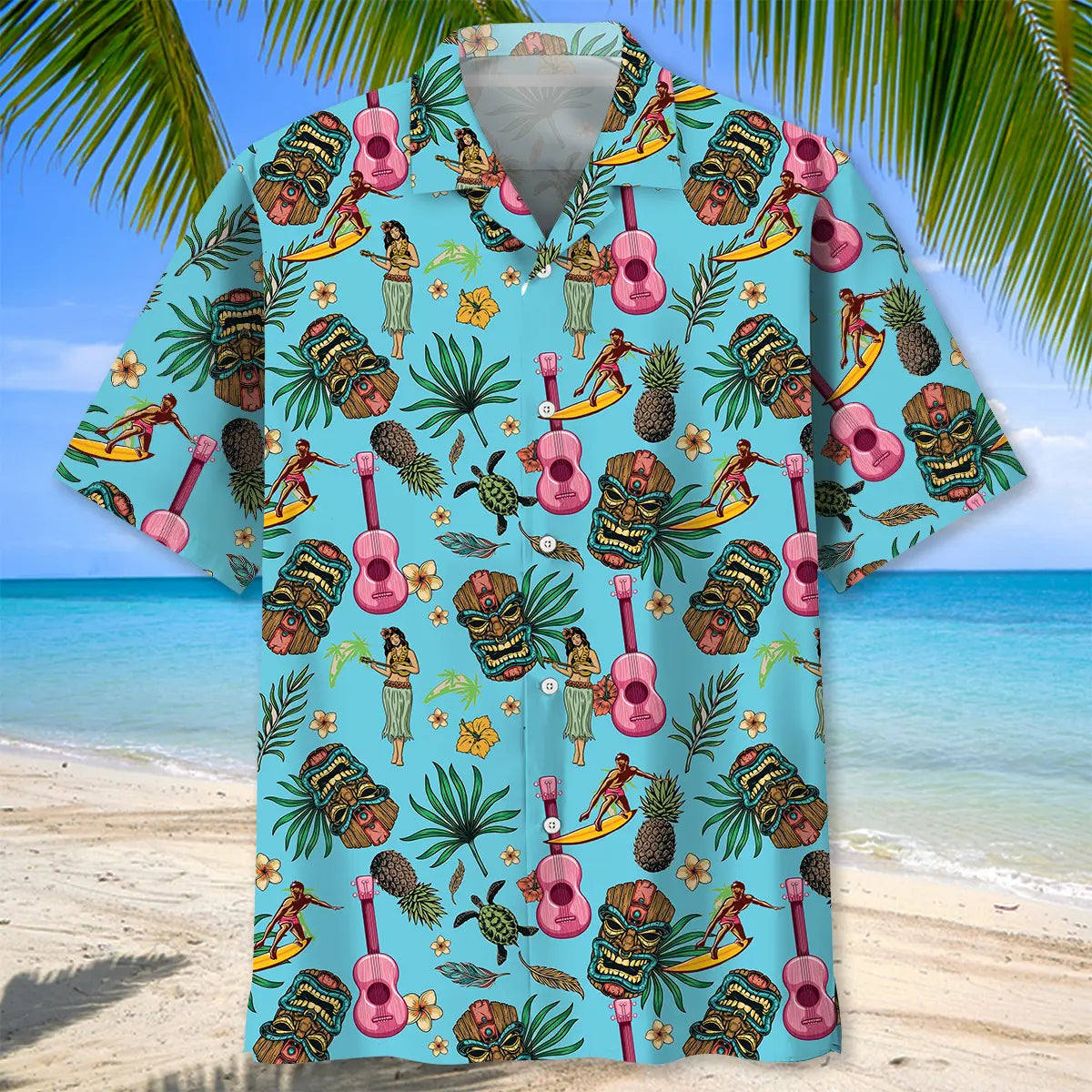 Tiki Ukulele Hawaiian Shirt For Fantasy Fans, Resort Trips, And Imaginative Summer Style