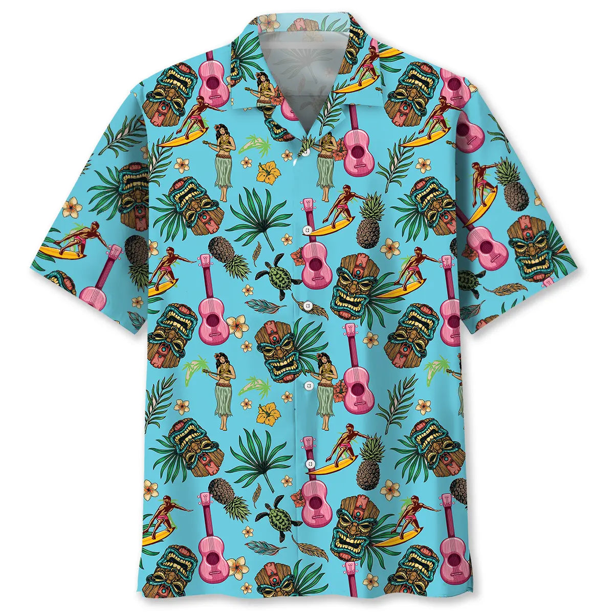 Tiki Ukulele Hawaiian Shirt For Fantasy Fans, Resort Trips, And Imaginative Summer Style