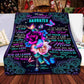 Flower Butterfly To My Beautiful Daughter Flannel Blanket For Cozy Bedroom Sofa Decor