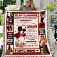 Black Woman To My Daughter From Mom Flannel Blanket For Cozy Bedroom Sofa Decor