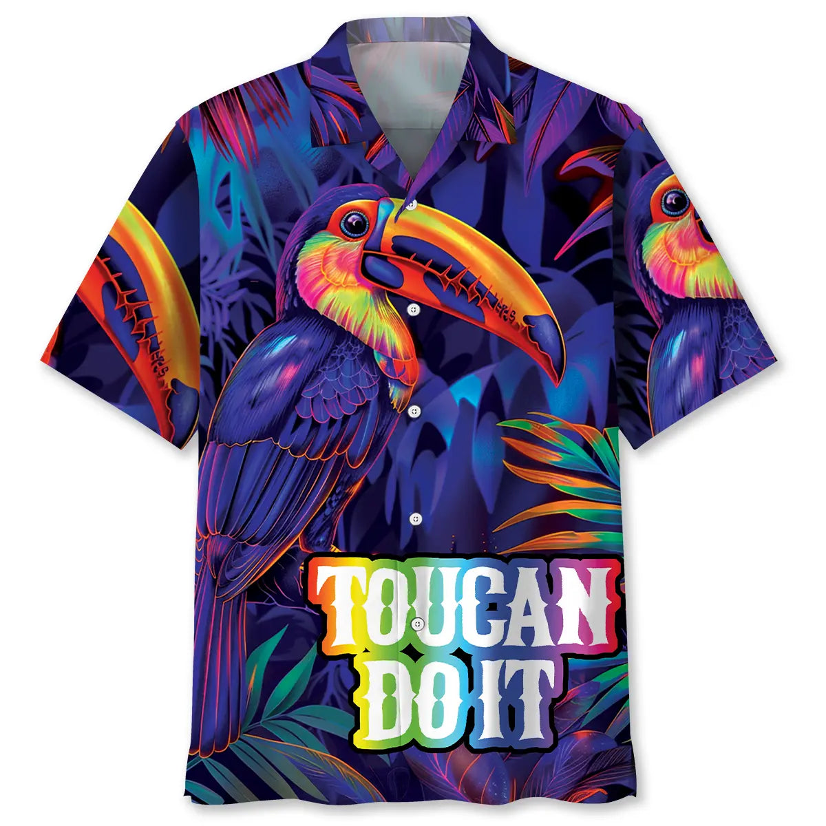 Toucan Do That Rainbow Hawaiian Shirt For Warm Weather Outing And Beachside Style