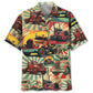Tow Truck Retro Hawaiian Shirt For Tropical Retreat, Beach Travel, And Weekend Wear