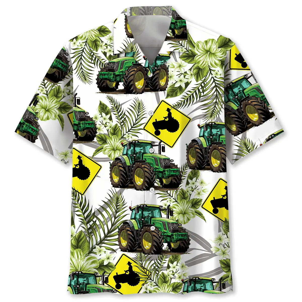 Tractor Crossing Hawaiian Shirt For Beach Travel, Vacation Cruise, And Beachside Style