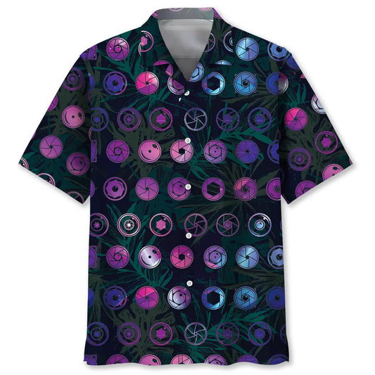 Tropical Camera Lens Hawaiian Shirt For Beach Days, Summer Outings, And Thoughtful Gift Giving