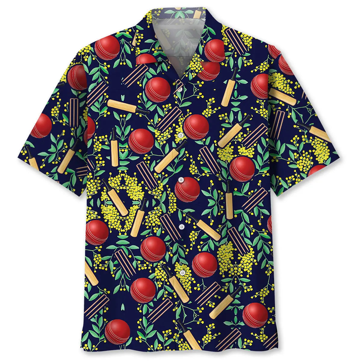 Colorful Tropical Cricket Winner Hawaiian Shirt For Active Holidays, Resort Trips, And Warm Weather Gatherings