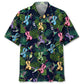 Colorful Tropical Violin Hawaiian Shirt For Resort Trips, Coastal Parties, And Warm Weather Style