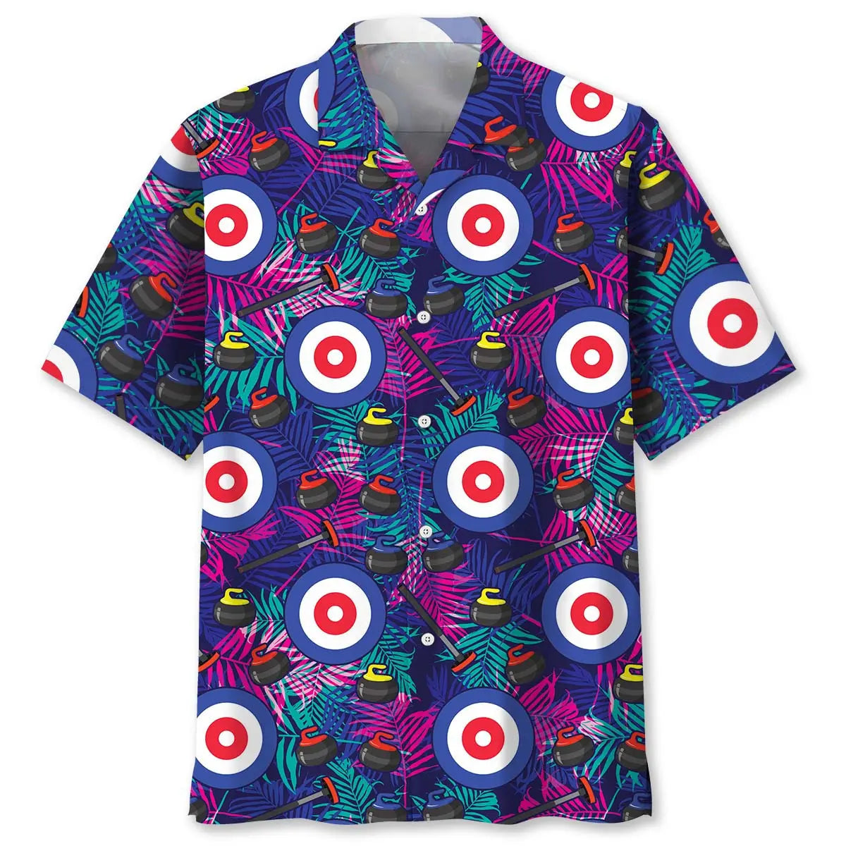 Tropical Curling Hawaiian Shirt For Beach Days, Coastal Adventures, And Thoughtful Gift Giving