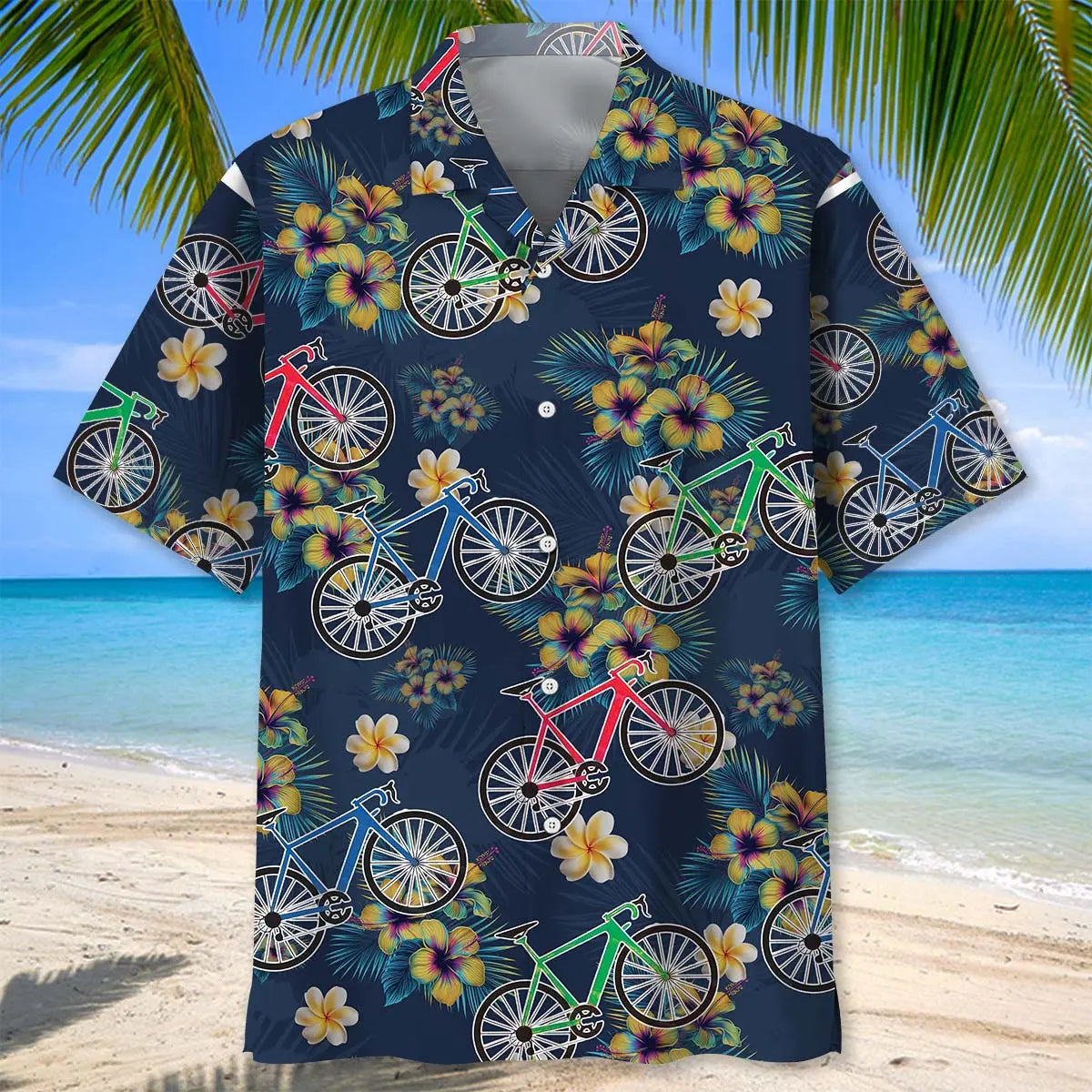 Tropical Cycling Hawaiian Shirt For Sports Fans, Summer Outings, And Relaxed Vacation Wear