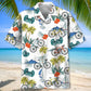 Tropical Cycling Hawaiian Shirt For Resort Trips, Coastal Parties, And Warm Weather Style