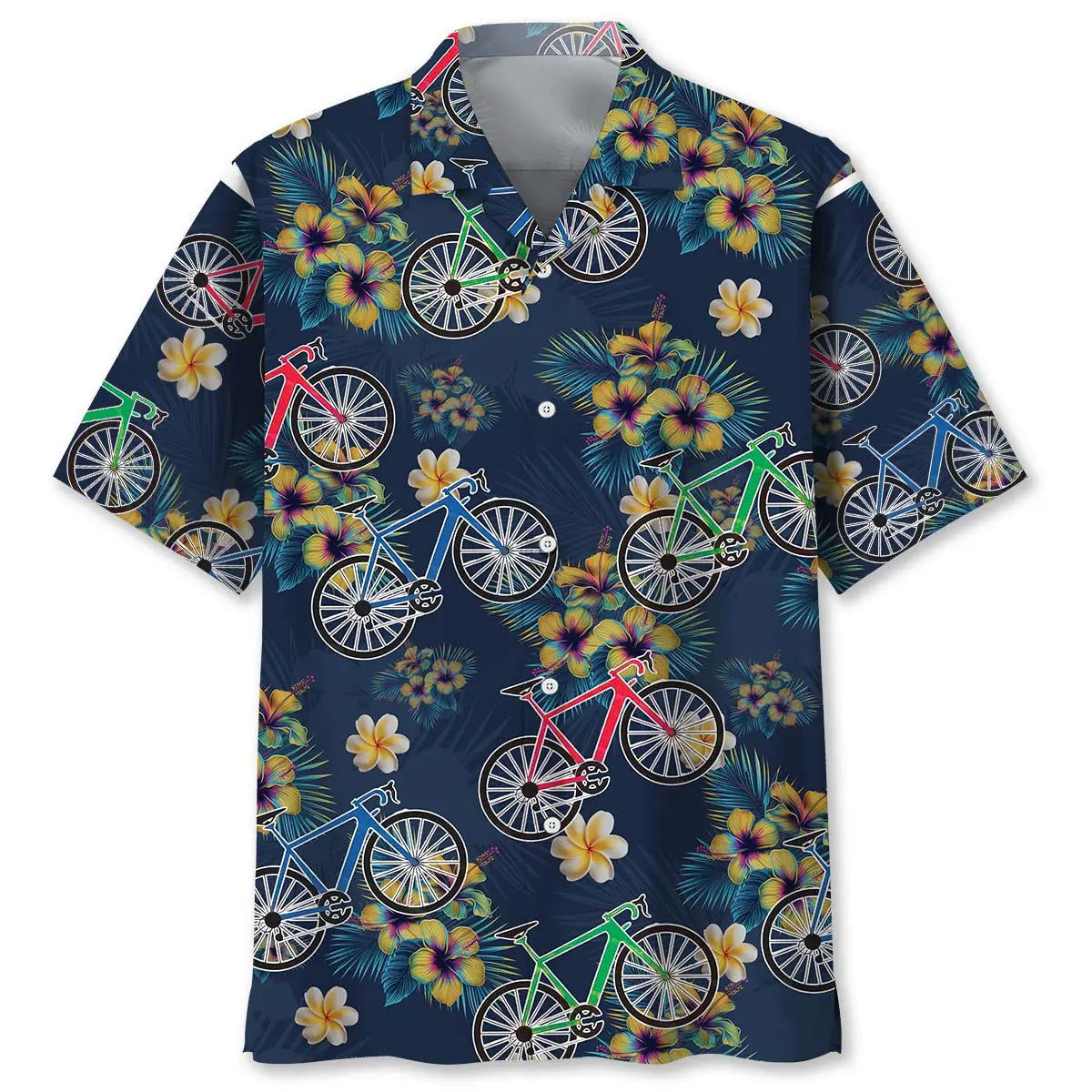 Tropical Cycling Hawaiian Shirt For Sports Fans, Summer Outings, And Relaxed Vacation Wear