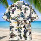 Tropical Dirt Bike Racing Hawaiian Shirt For Coastal Travel, Casual Events, And Comfortable Summer Wear