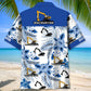 Tropical Excavator Hawaiian Shirt For Resort Holiday, Summer Vacation, And Island Inspired Style