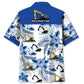 Tropical Excavator Hawaiian Shirt For Outdoor Event, Warm Weather Outing, And Coastal Style