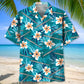Tropical Flute Hawaiian Shirt For Summer Vacation, Beach Travel, And Casual Wear