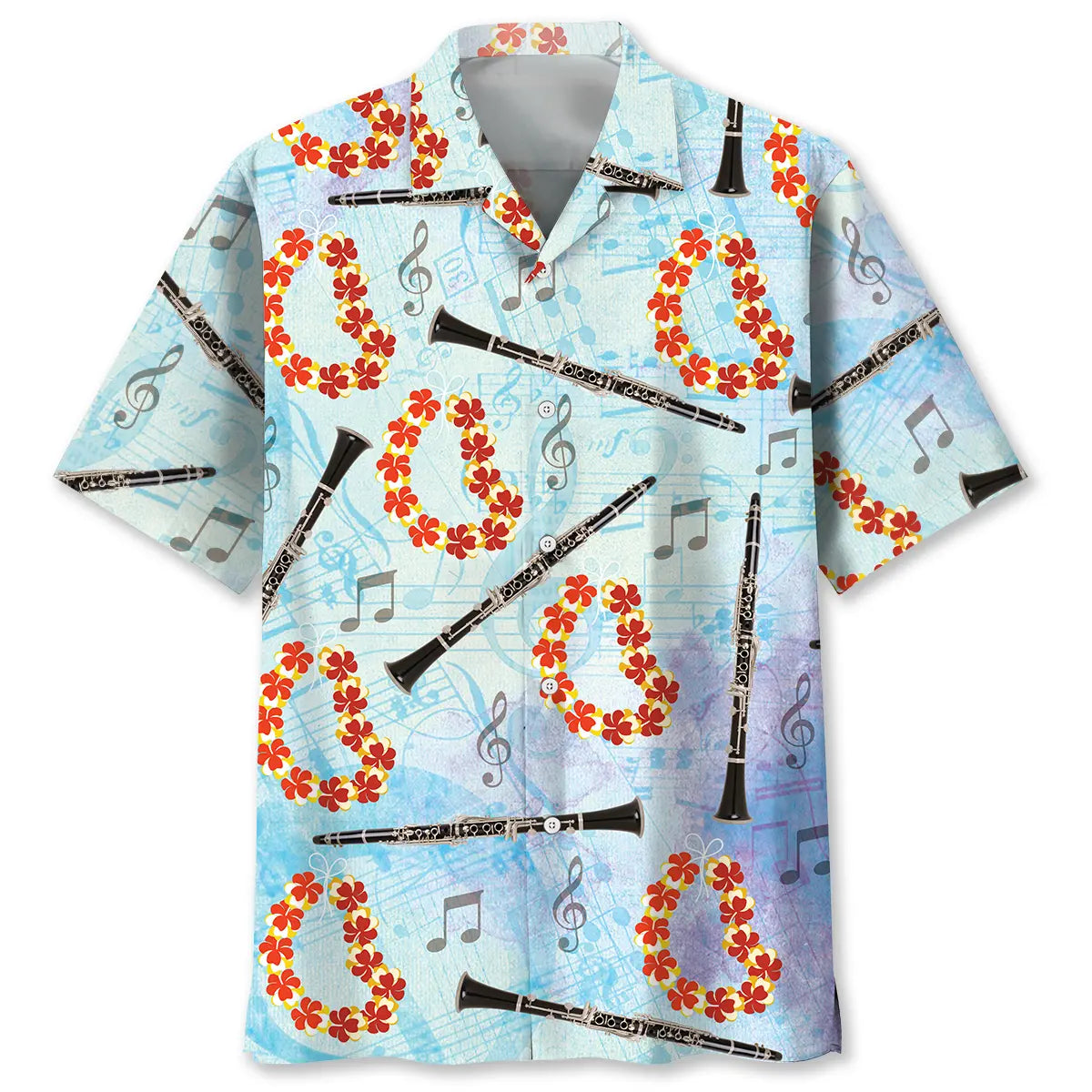 Tropical Flute Hawaiian Shirt For Beach Days, Coastal Adventures, And Thoughtful Gift Giving