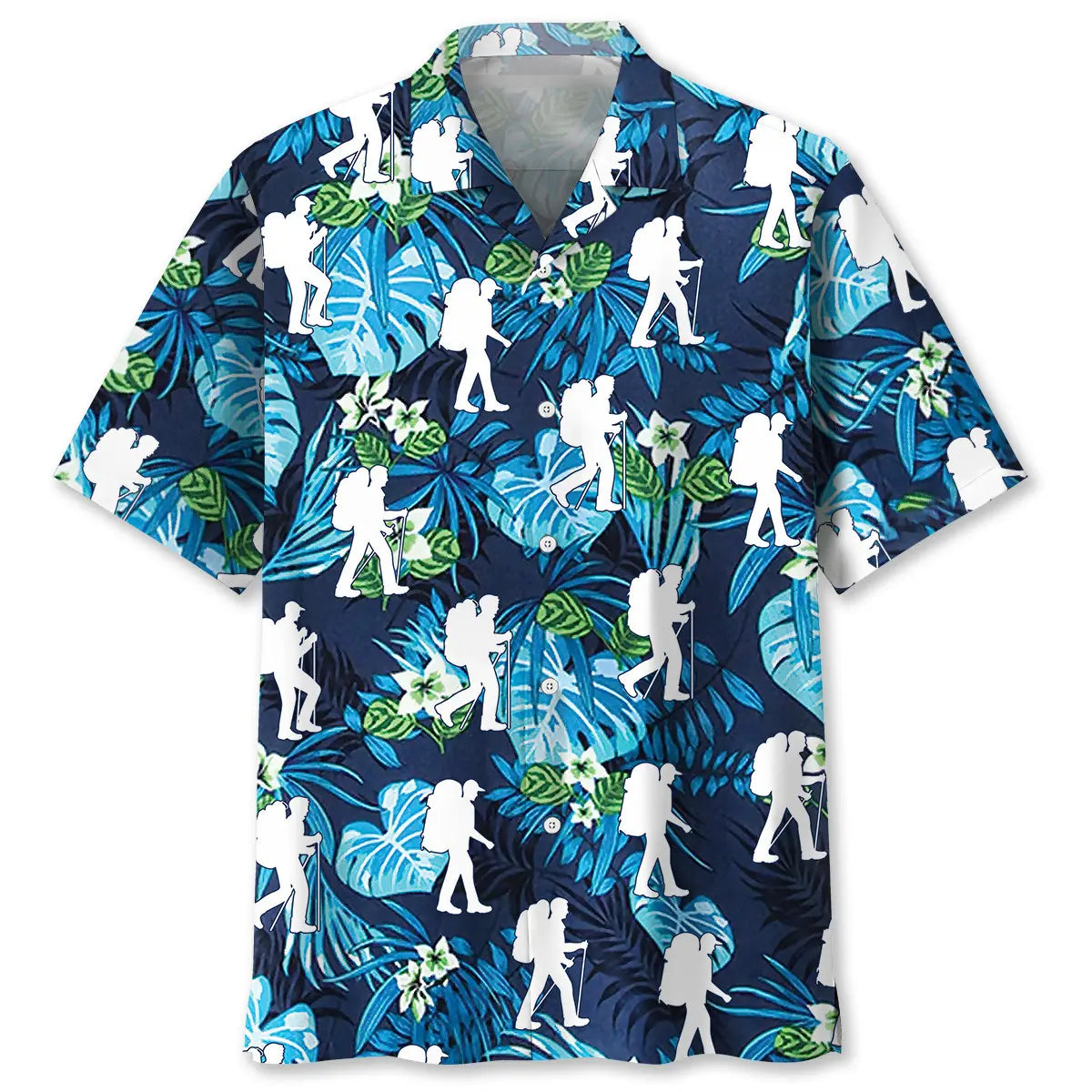 Tropical Fresh Hiking Hawaiian Shirt For Summer Vacation, Beach Travel, And Casual Wear
