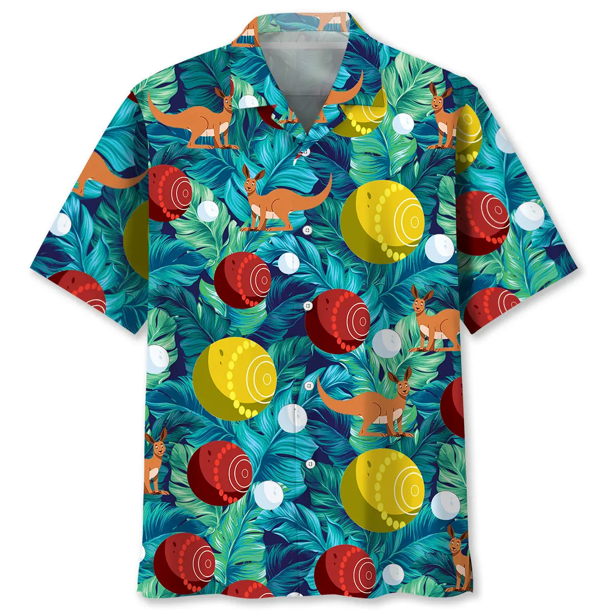 Tropical Lawn Bowling Hawaiian Shirt For Outdoor Adventures, Coastal Travel, And Comfortable Casual Style