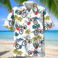 Tropical Mountain Bike Hawaiian Shirt For Island Getaways, Outdoor Gatherings, And Comfortable Summer Wear
