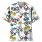 Tropical Mountain Bike Hawaiian Shirt For Island Getaways, Outdoor Gatherings, And Comfortable Summer Wear
