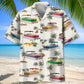 Tropical Palm Tree Pontoon Hawaiian Shirt For Island Getaway, Summer Gathering, And Travel Ready Style