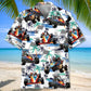 Tropical Quarter Midget Race Car Hawaiian Shirt For Summer Vacation, Beach Travel, And Casual Wear