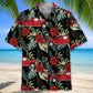 Tropical Red Tow Truck Hawaiian Shirt For Vacation Cruise And Island Inspired Style