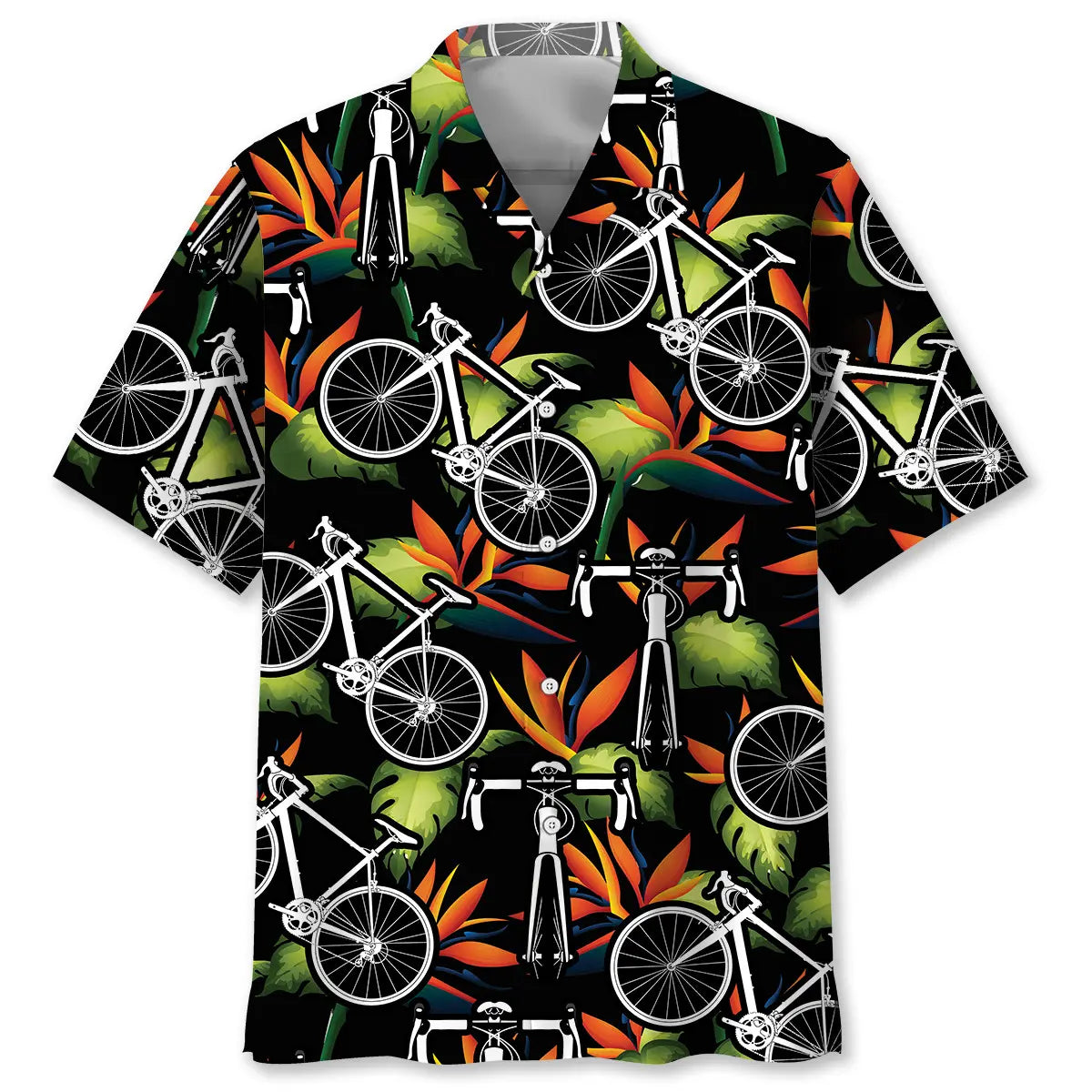 Hawaiian Shirt / Adults / S Tropical Road Bike Hawaiian Shirt