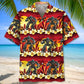 Tropical Robotic Hawaiian Shirt For Island Getaways, Outdoor Gatherings, And Comfortable Summer Wear