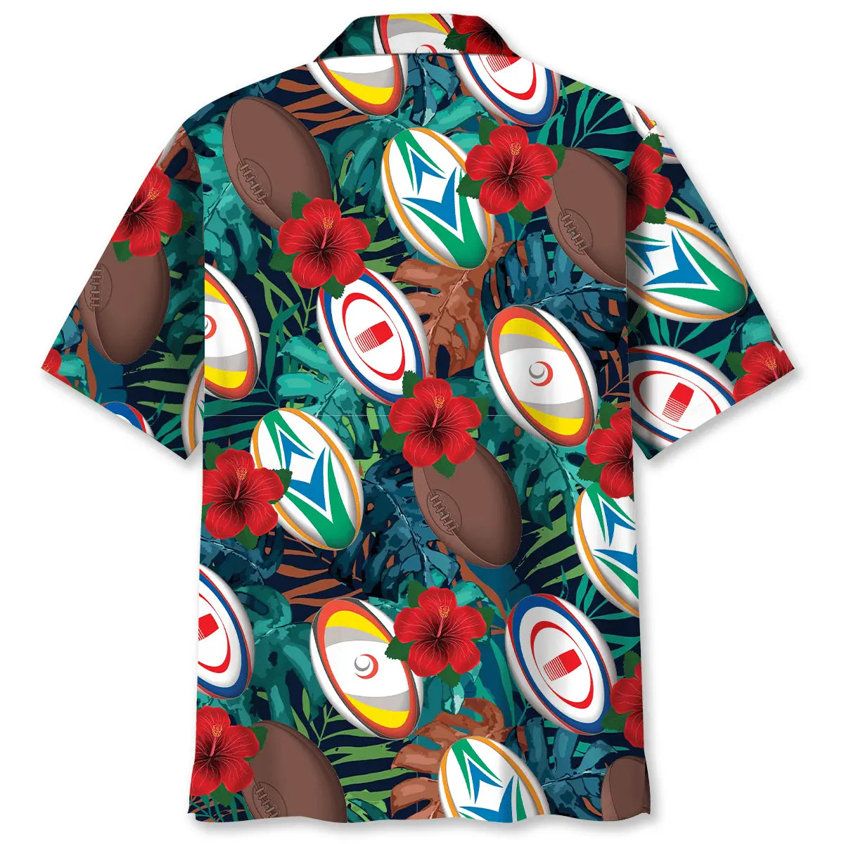 Tropical Rugby Hawaiian Shirt For Island Vacations, Resort Wear, And Relaxed Seasonal Style
