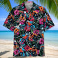 Tropical Skiing Hawaiian Shirt For Summer Vacation, Beach Travel, And Casual Wear