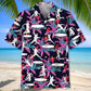 Tropical Trampoline Hawaiian Shirt For Summer Vacation, Beach Travel, And Casual Wear