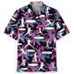 Tropical Trampoline Hawaiian Shirt For Summer Vacation, Beach Travel, And Casual Wear