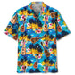 Tropical Ukulele Hawaiian Shirt For Tropical Holidays, Resort Trips, And Relaxed Coastal Style