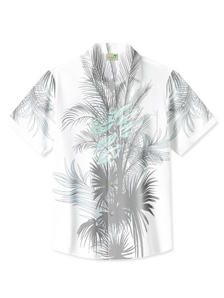 Tropical Vegetation Leaves Beach Vacation Hawaiian Shirt For Summer Vacation, Beach Travel, And Casual Wear