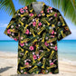 Vintage Tropical Music Trumpet Hawaiian Shirt For Beach Days, Summer Outings, And Thoughtful Gift Giving