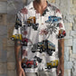 Island Truck Duck Pattern Aloha Hawaiian Shirt For Automotive Enthusiasts, Coastal Trips, And Casual Warm Weather Style