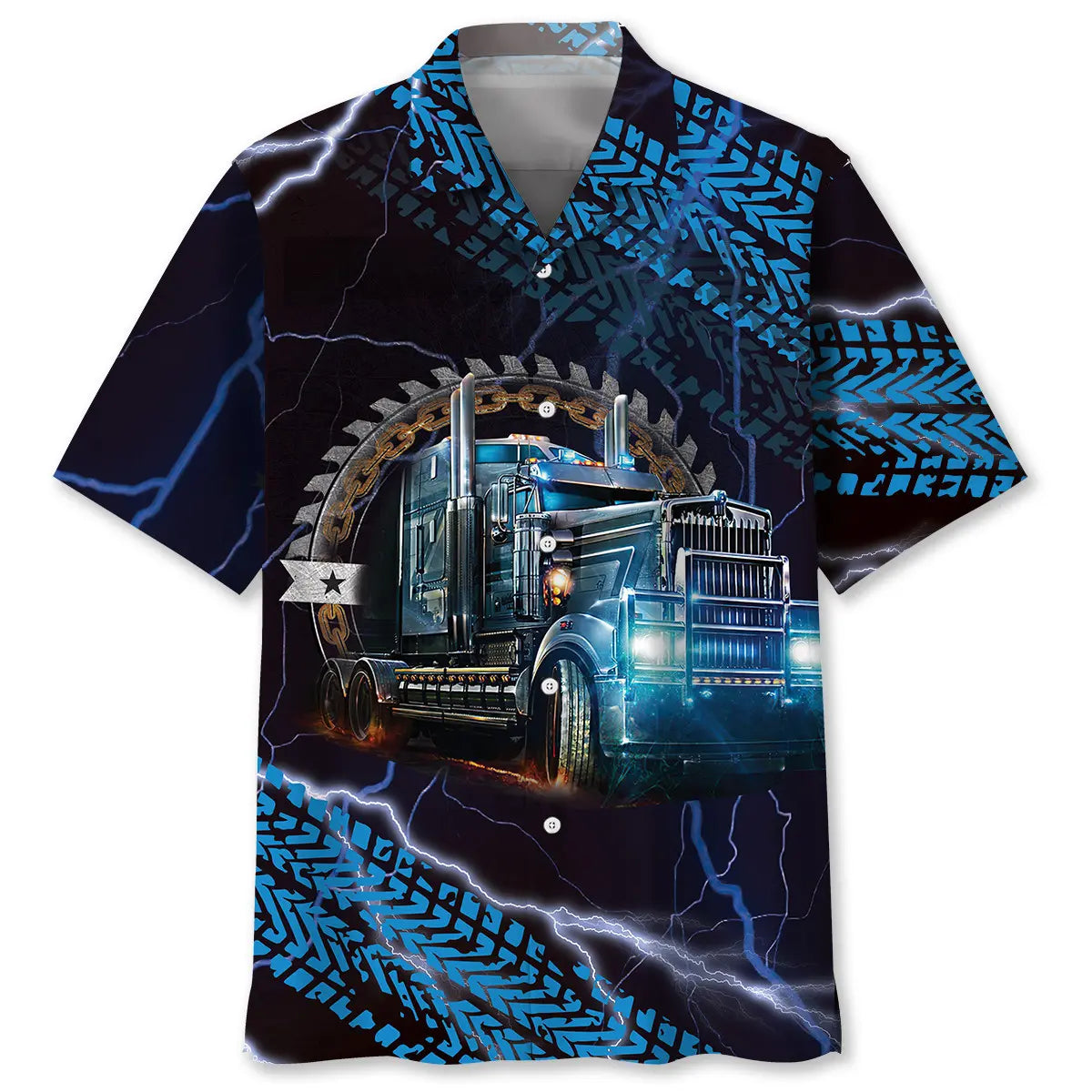 Trucker Light Hawaiian Shirt For Resort Trips, Coastal Parties, And Warm Weather Style