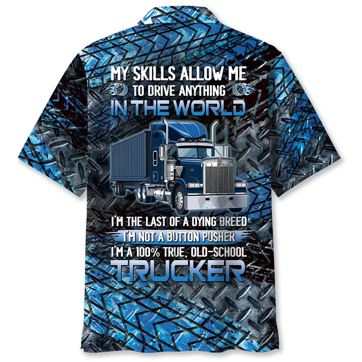 Skilled Trucker Hawaiian Shirt For Tropical Retreat, Poolside Gathering, And Comfortable Travel Wear
