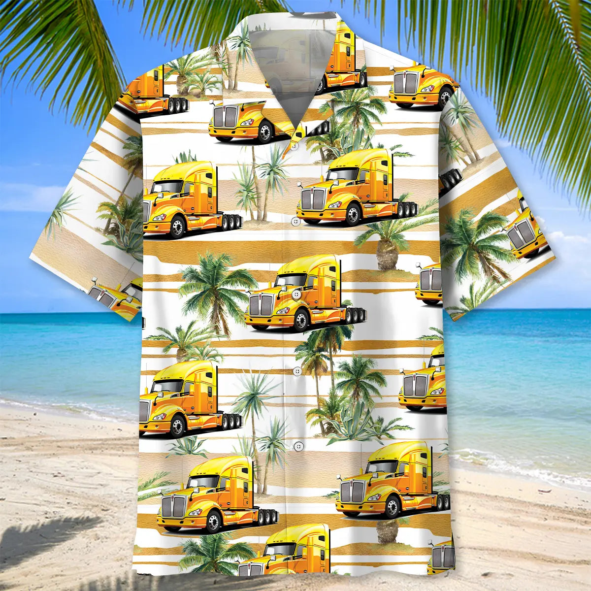 Trucker Tropical Hawaiian Shirt For Coastal Adventures And Weekend Style