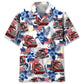 Trucker USA Hawaiian Shirt For Beach Party, Family Vacation, And Summer Event Style