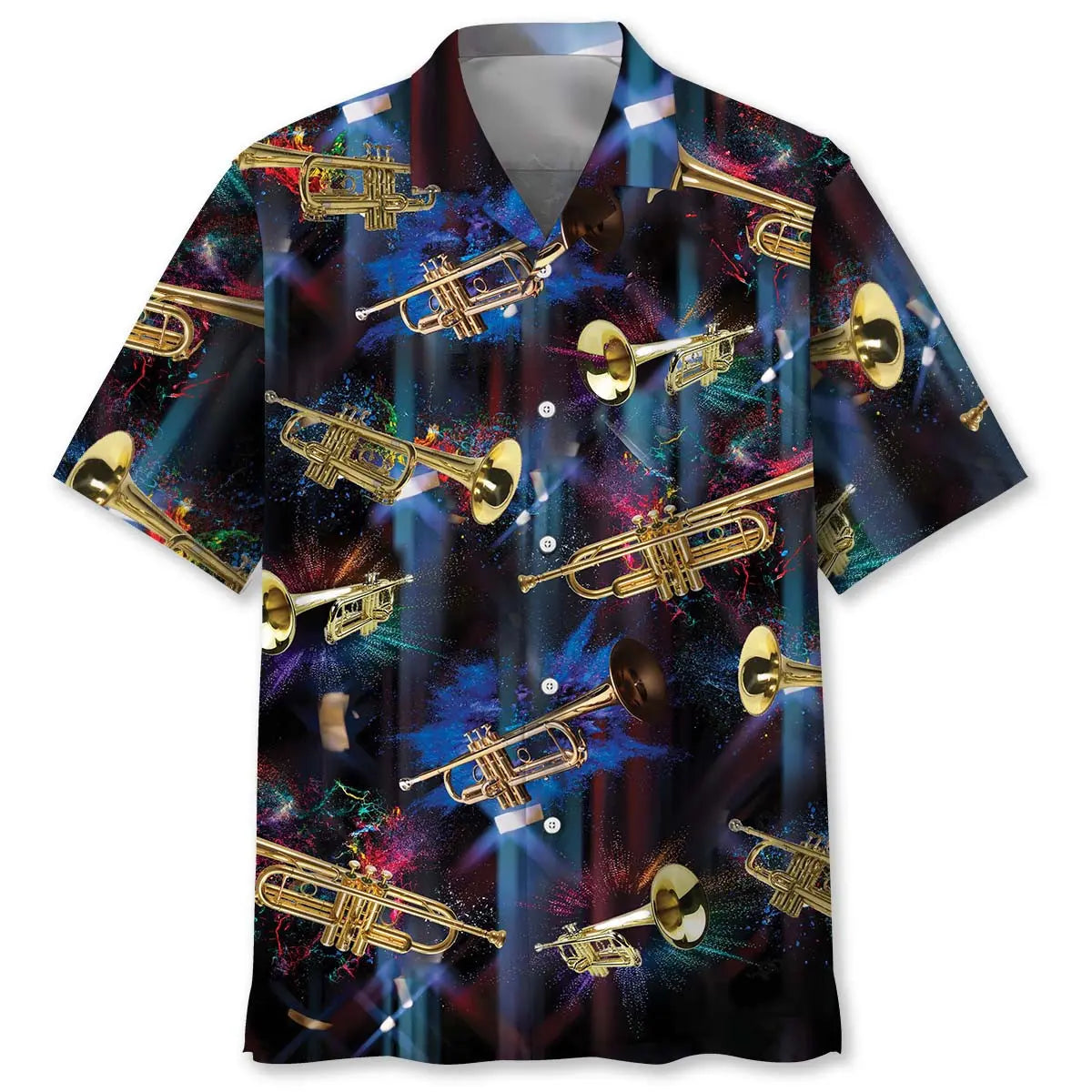 Trumpet Light Hawaiian Shirt For Coastal Travel, Casual Events, And Comfortable Summer Wear