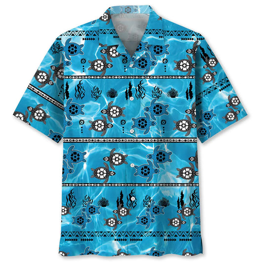 Turtle Light Hawaiian Shirt For Coastal Getaways, Outdoor Gatherings, And Thoughtful Gift Giving