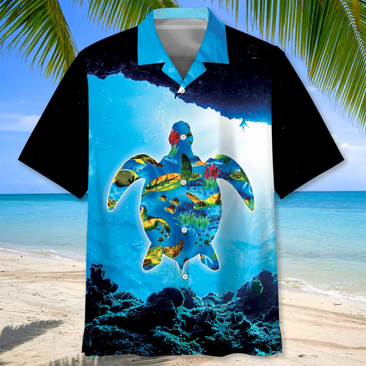 Turtle Ocean Hawaiian Shirt For Tropical Holidays, Outdoor Gatherings, And Everyday Comfort