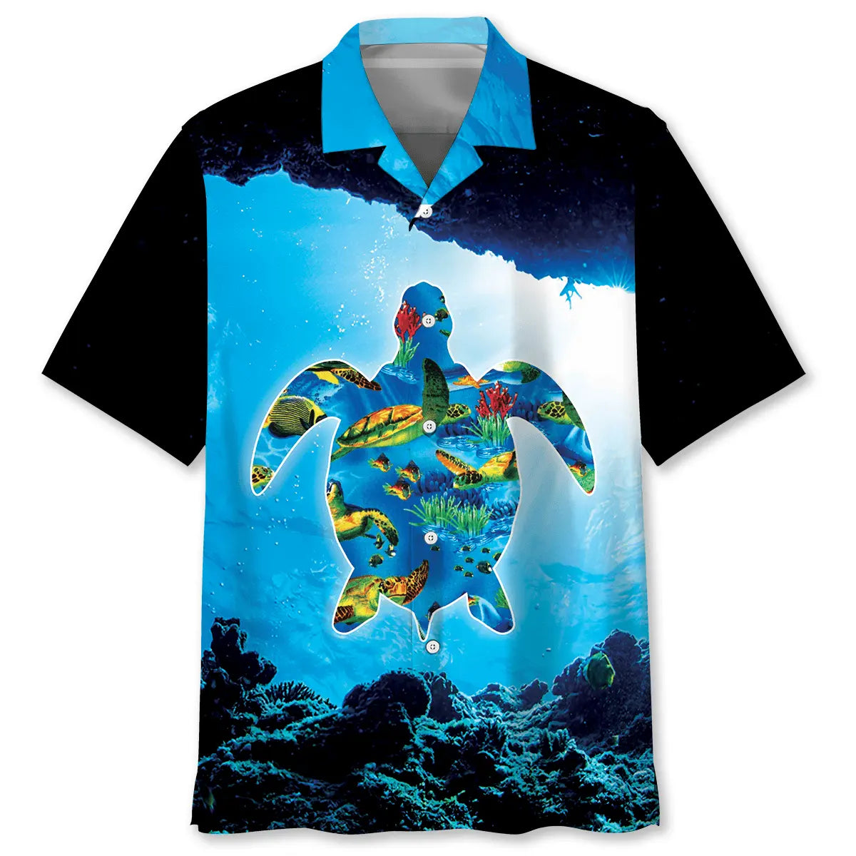 Turtle Ocean Hawaiian Shirt For Tropical Holidays, Outdoor Gatherings, And Everyday Comfort